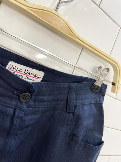 vintage nino danieli 100% flax mini skirt | made in Italy - good market thrift store