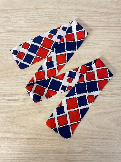 vintage 60s tricot diamond neck scarf - good market thrift store