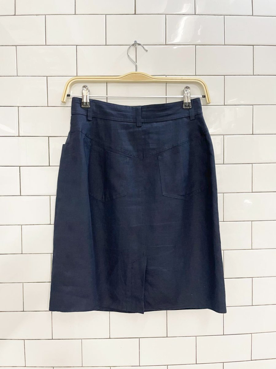 vintage nino danieli 100% flax mini skirt | made in Italy - good market thrift store