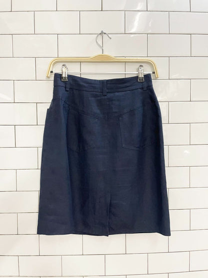vintage nino danieli 100% flax mini skirt | made in Italy - good market thrift store