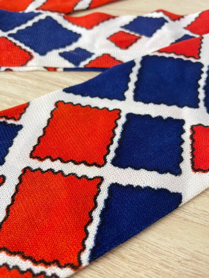 vintage 60s tricot diamond neck scarf - good market thrift store