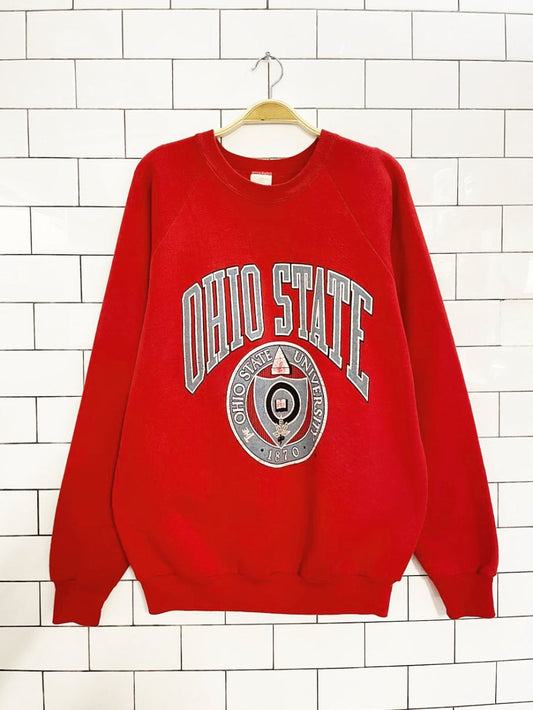 vintage 80s ohio state collegiate raglan sweatshirt - good market thrift store