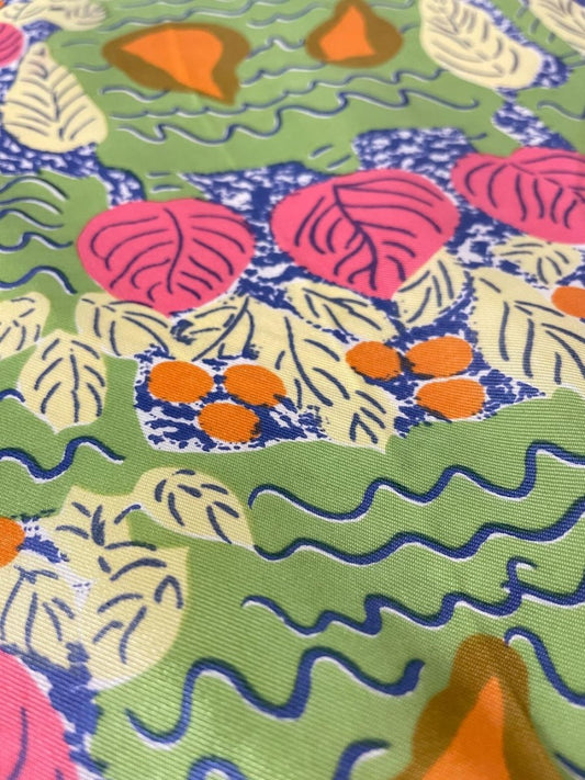 vintage hand - rolled edge silk scarf - good market thrift store