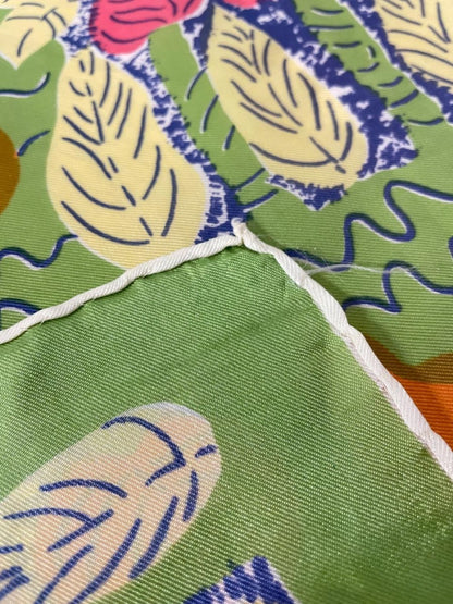 vintage hand - rolled edge silk scarf - good market thrift store