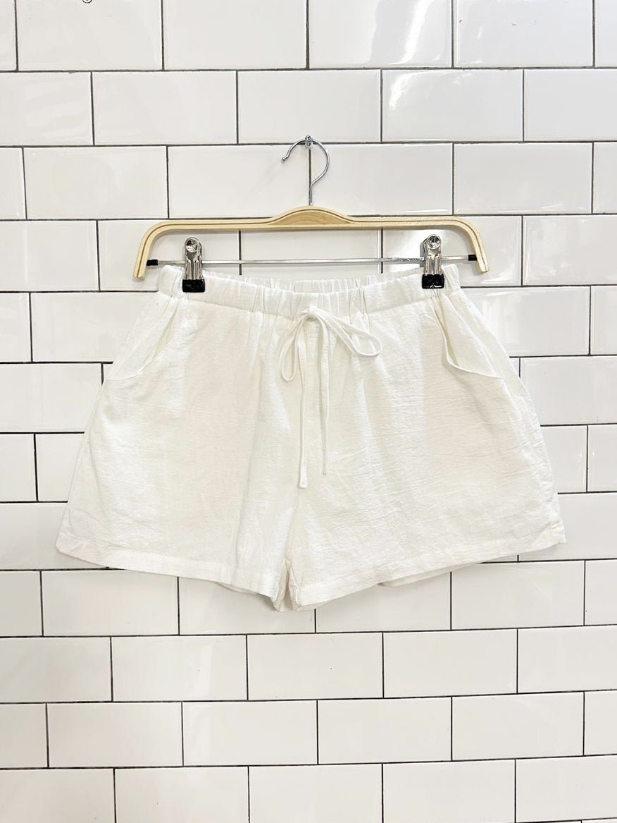 cotton drawstring lounge short - good market thrift store