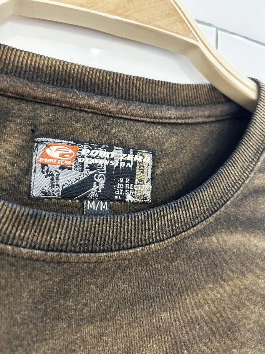 y2k point zero ombre dimension streetwear long sleeve tee - good market thrift store