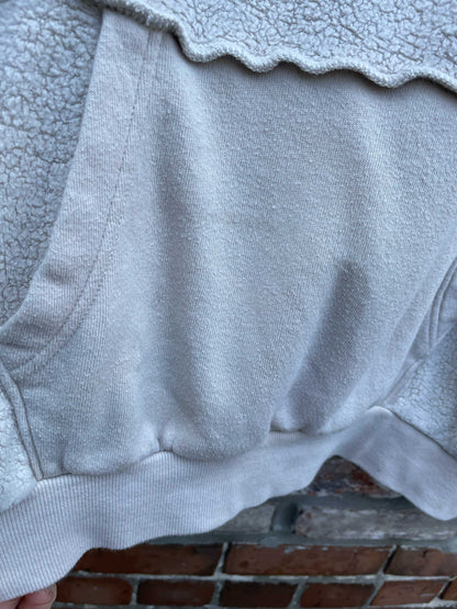 aerie oversized sherpa patchwork hoodie