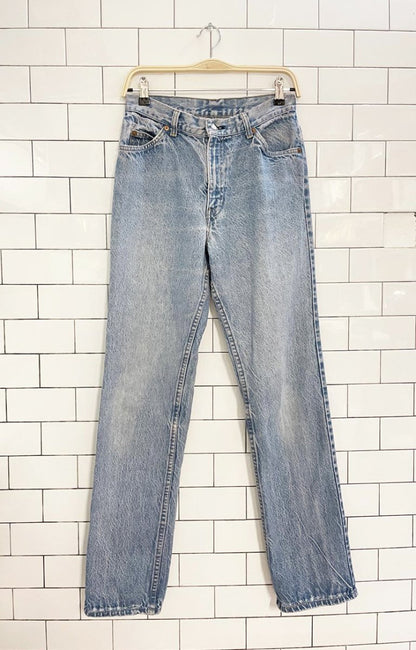 vintage 80s levi's orange tab white pocket 220 straight jeans - good market thrift store