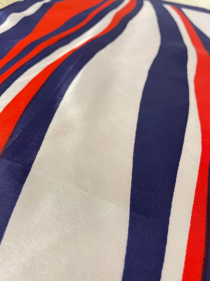 vintage waves hand - rolled edge poly scarf - good market thrift store