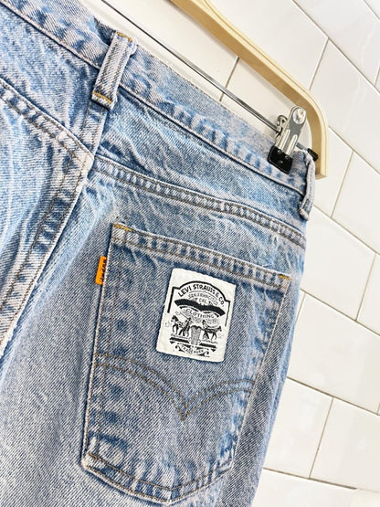 vintage 80s levi's orange tab white pocket 220 straight jeans - good market thrift store
