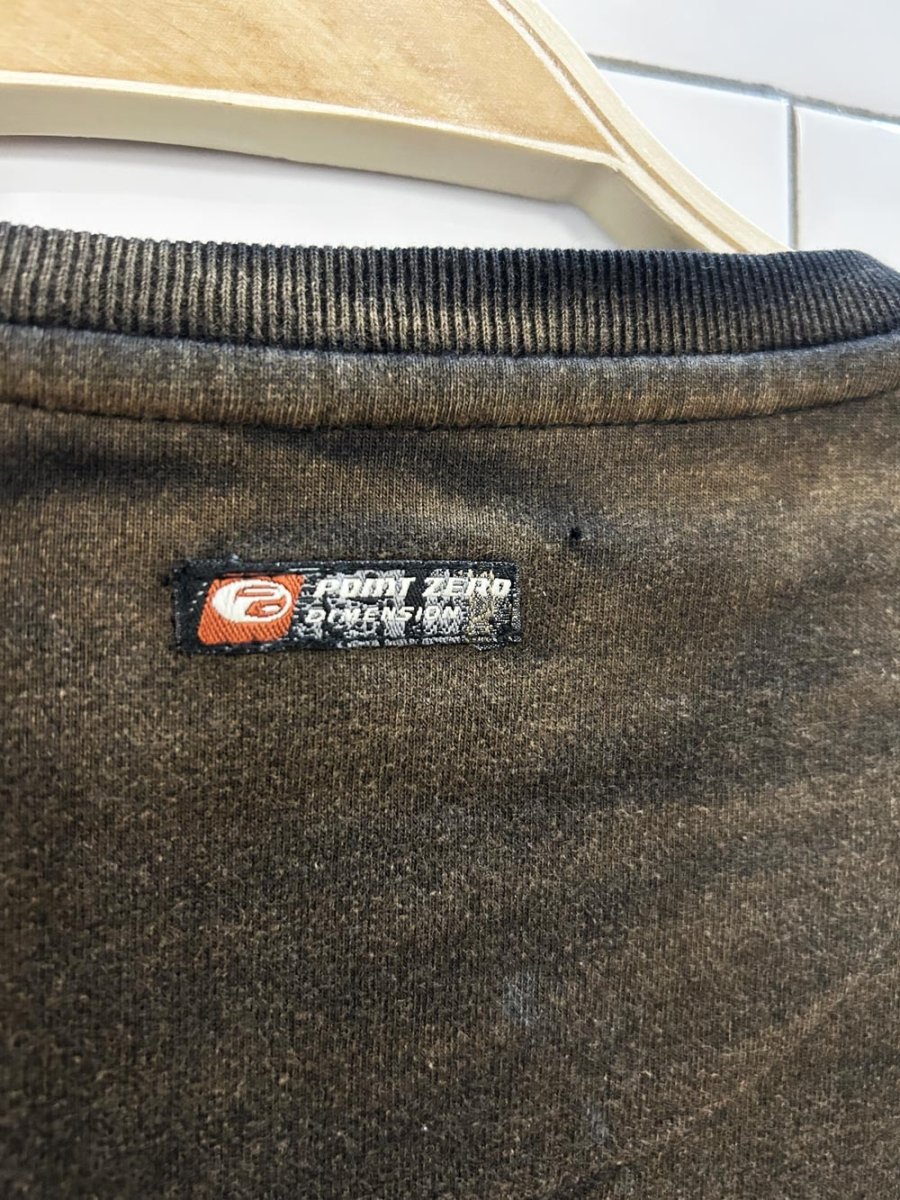 y2k point zero ombre dimension streetwear long sleeve tee - good market thrift store