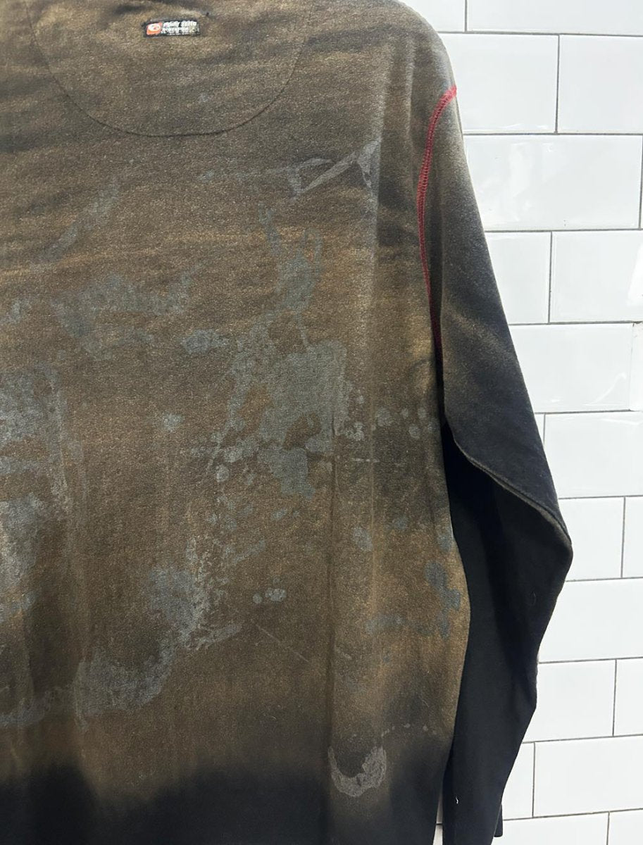 y2k point zero ombre dimension streetwear long sleeve tee - good market thrift store