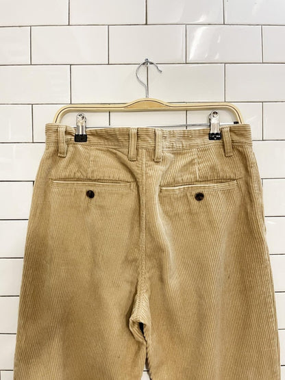 zara chunky cord pleated trouser - good market thrift store
