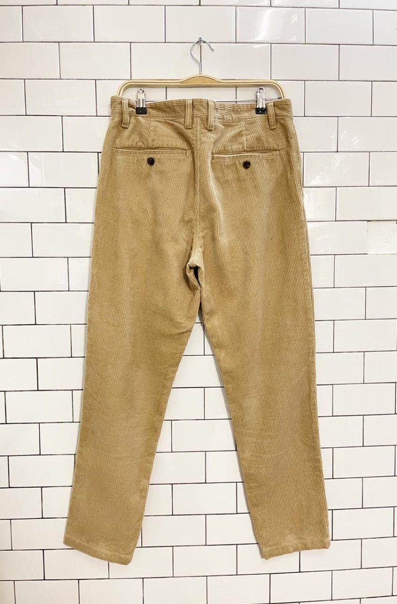 zara chunky cord pleated trouser - good market thrift store
