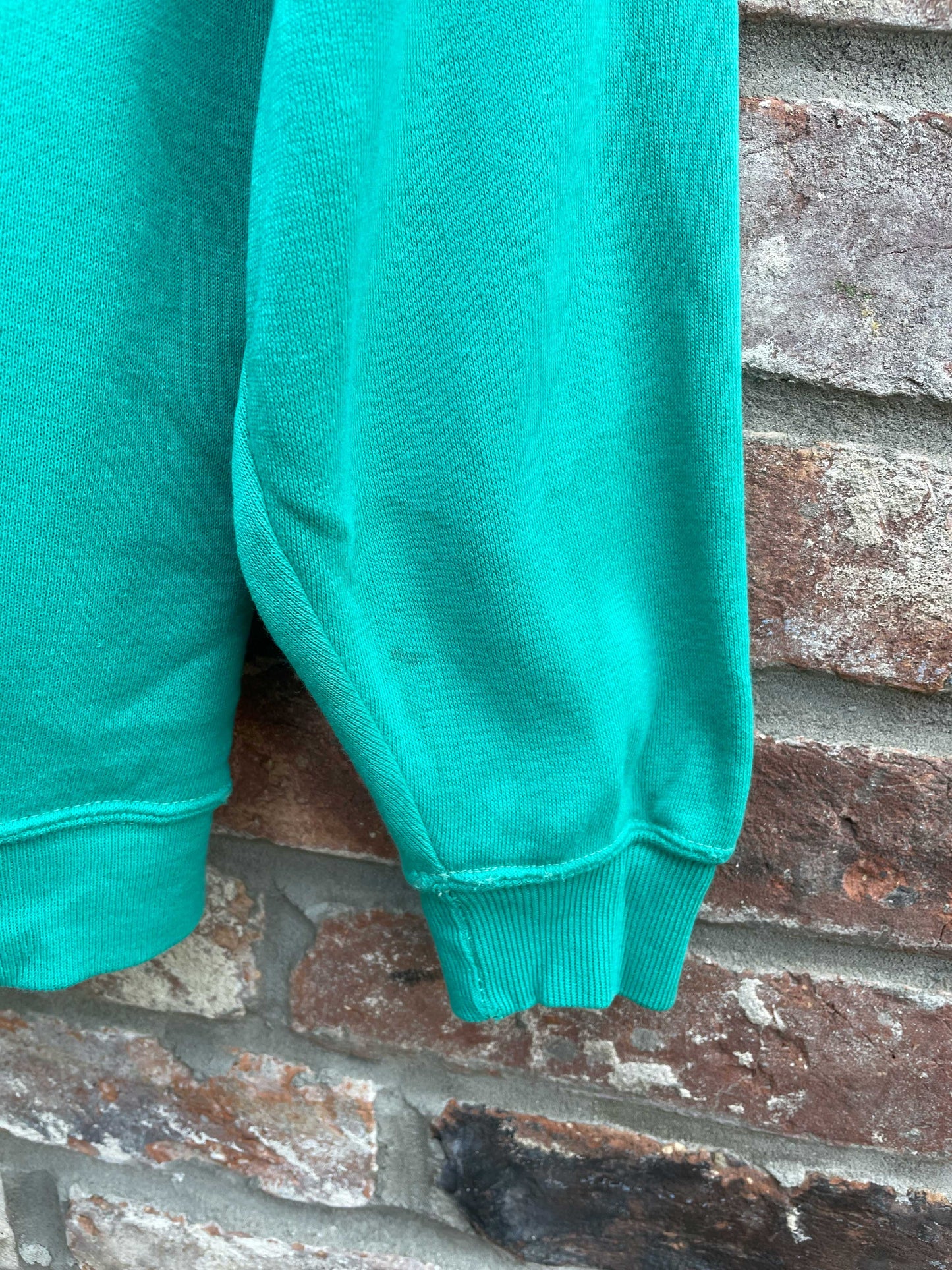 vintage 90s 1/4 zip green sweatshirt