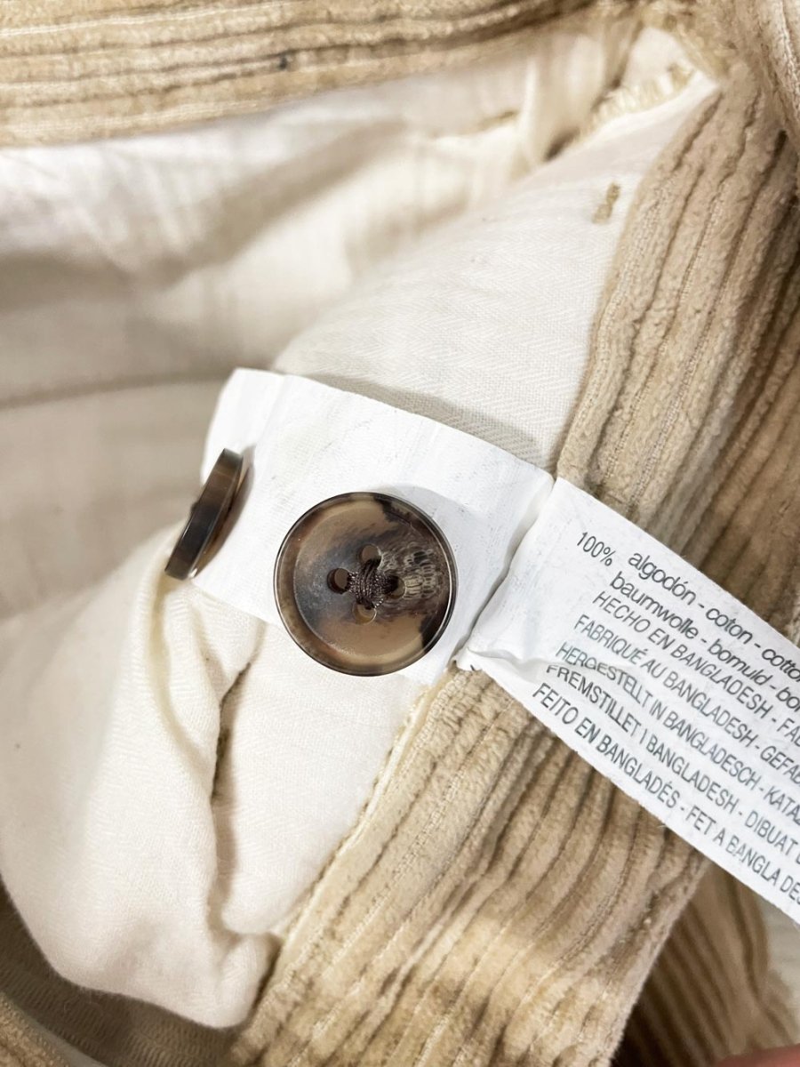 zara chunky cord pleated trouser - good market thrift store