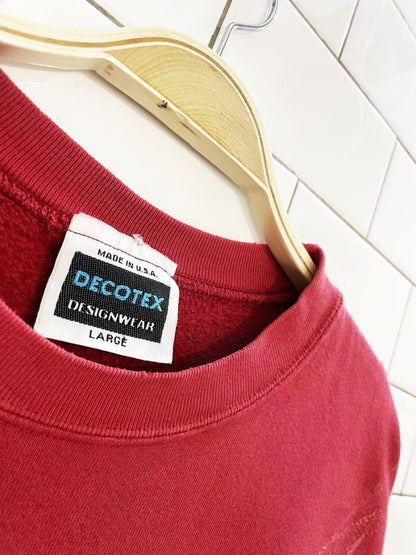 vintage 90s wisconsin varsity script sweatshirt | decotex | made in USA - good market thrift store