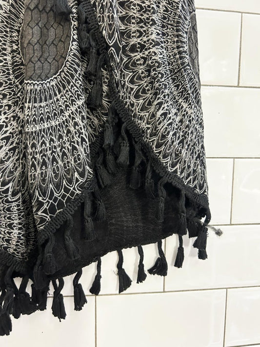 boho mandala fringe rayon lounge shorts - good market thrift store