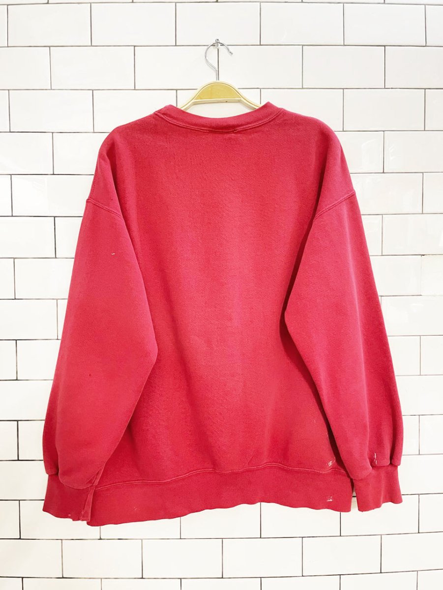 vintage 90s wisconsin varsity script sweatshirt | decotex | made in USA - good market thrift store