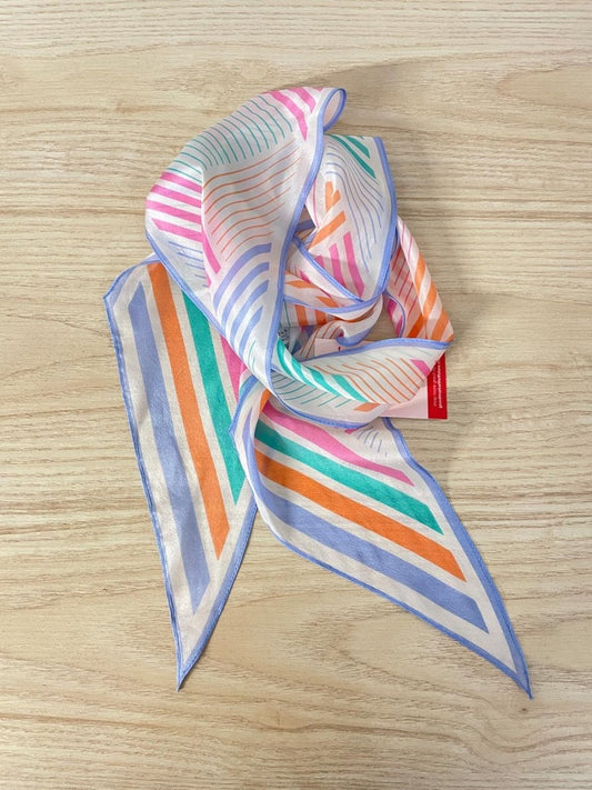 vintage 80s demaro silk neck / hair scarf - good market thrift store