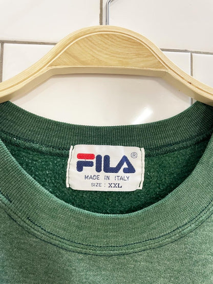 vintage 90s fila leatherette logo sweatshirt | made in Italy - good market thrift store