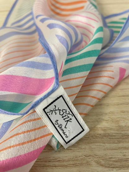 vintage 80s demaro silk neck / hair scarf - good market thrift store