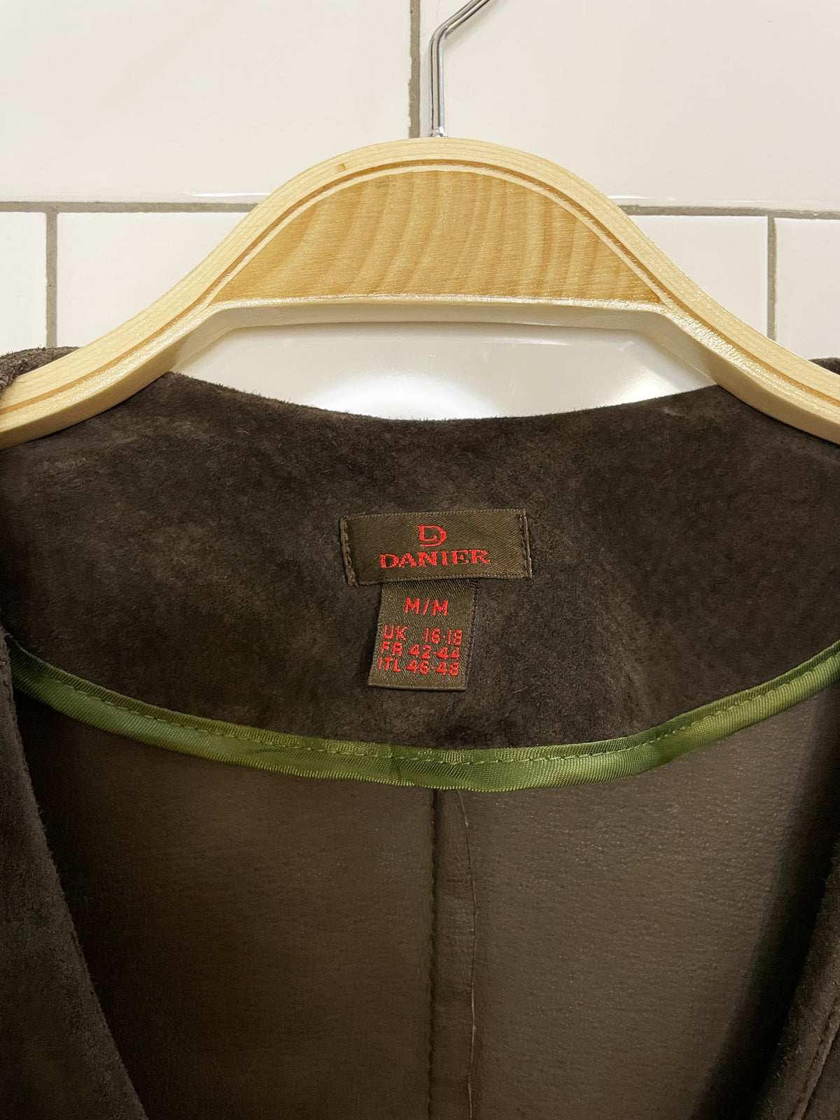 y2k danier lamb suede ruffle trim light jacket | leather