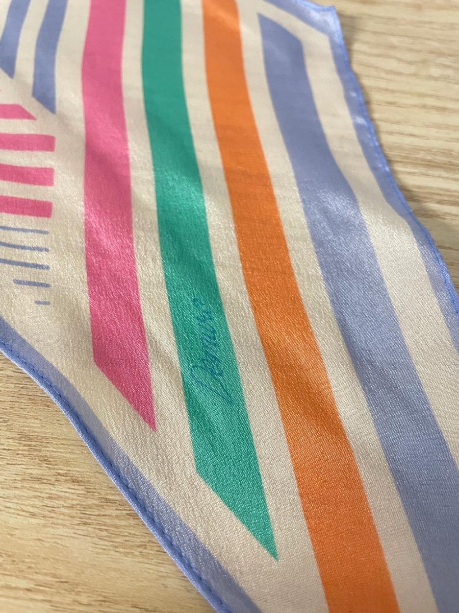 vintage 80s demaro silk neck / hair scarf - good market thrift store