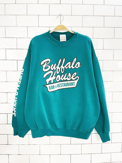 vintage 90s buffalo house script sweatshirt | tultex - good market thrift store