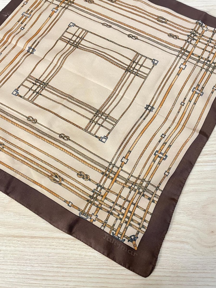 vintage 60s jakymar italy rope + harness poly scarf - good market thrift store