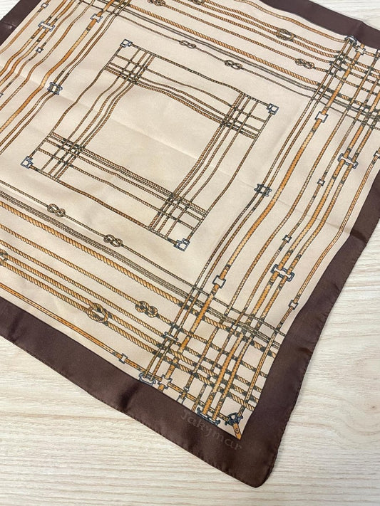 vintage 60s jakymar italy rope + harness poly scarf - good market thrift store