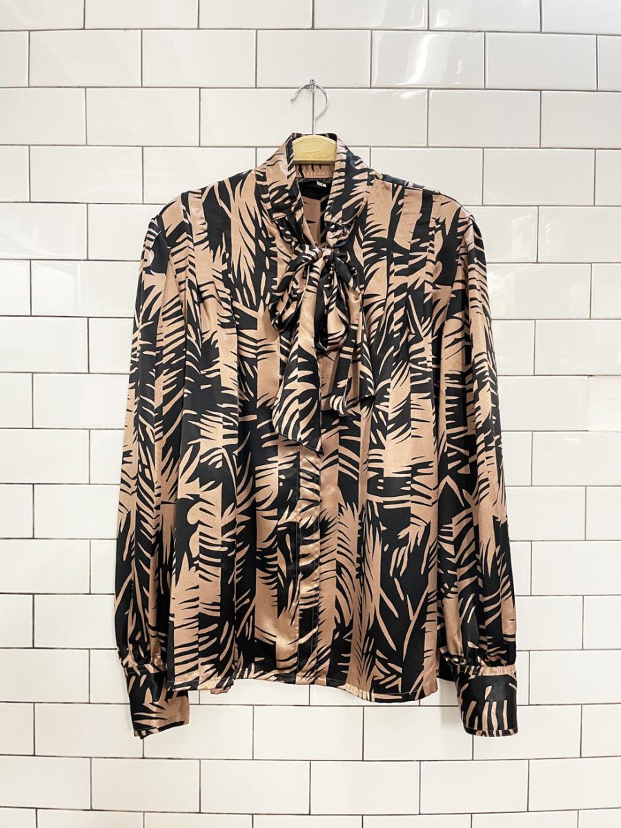 vintage 80s saint - jacques paris satin balloon sleeve blouse - good market thrift store