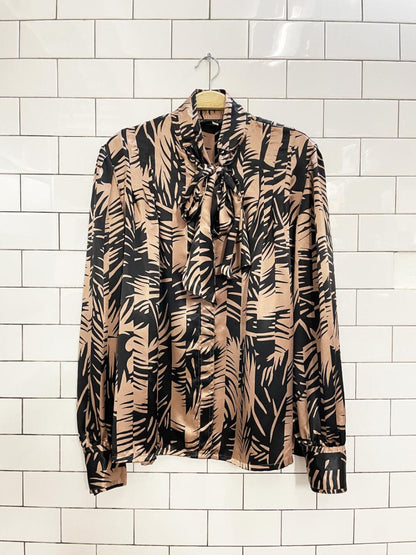 vintage 80s saint - jacques paris satin balloon sleeve blouse - good market thrift store