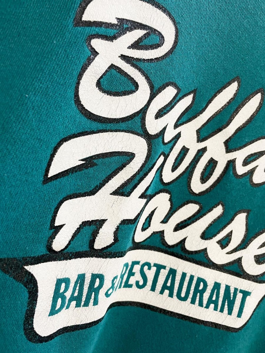 vintage 90s buffalo house script sweatshirt | tultex - good market thrift store