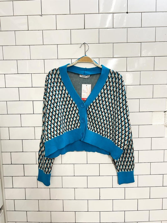 stradivarious diamond knit cardigan - good market thrift store