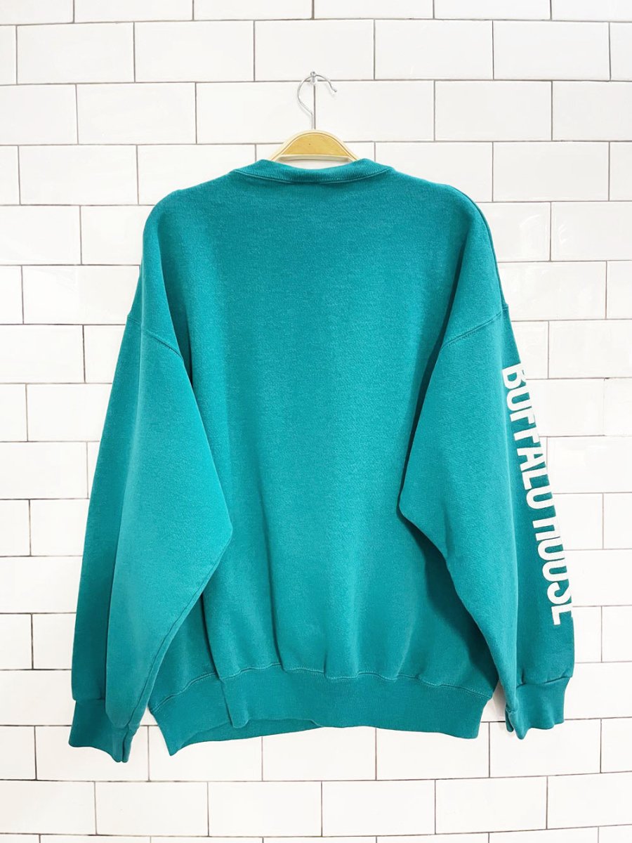 vintage 90s buffalo house script sweatshirt | tultex - good market thrift store