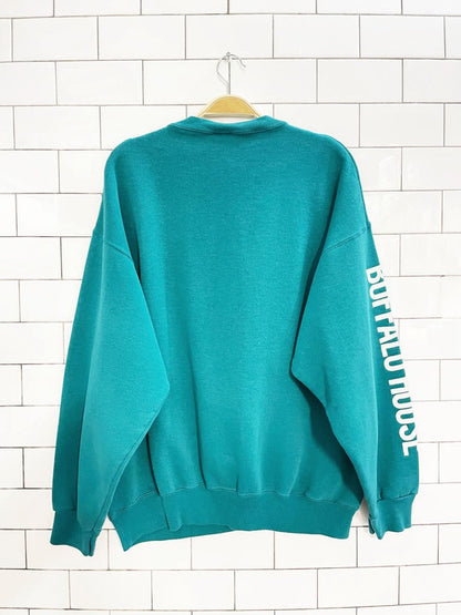 vintage 90s buffalo house script sweatshirt | tultex - good market thrift store