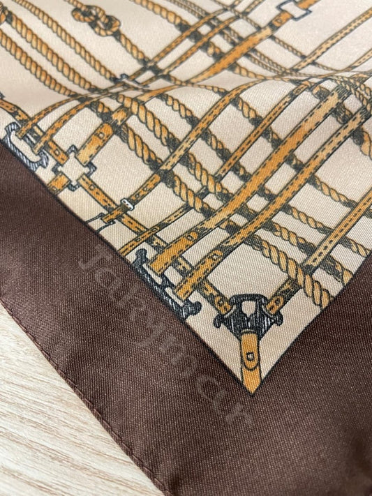 vintage 60s jakymar italy rope + harness poly scarf - good market thrift store