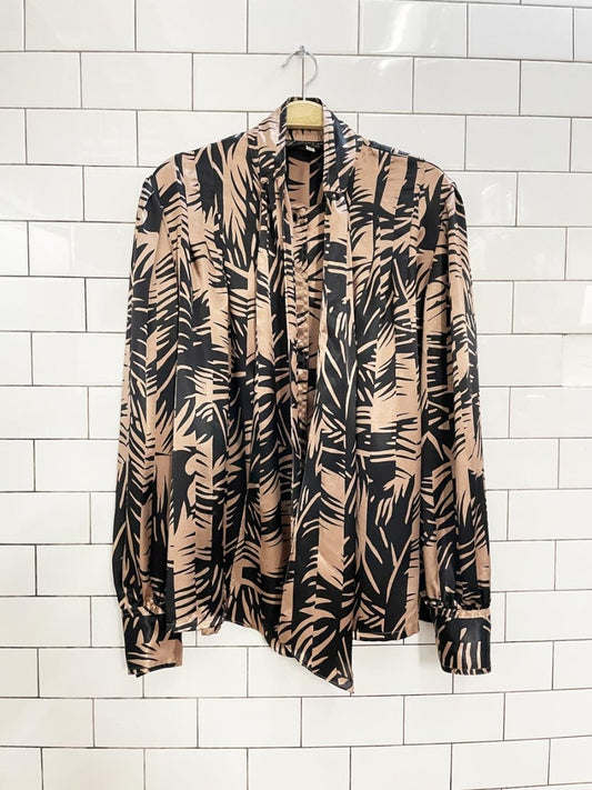 vintage 80s saint - jacques paris satin balloon sleeve blouse - good market thrift store