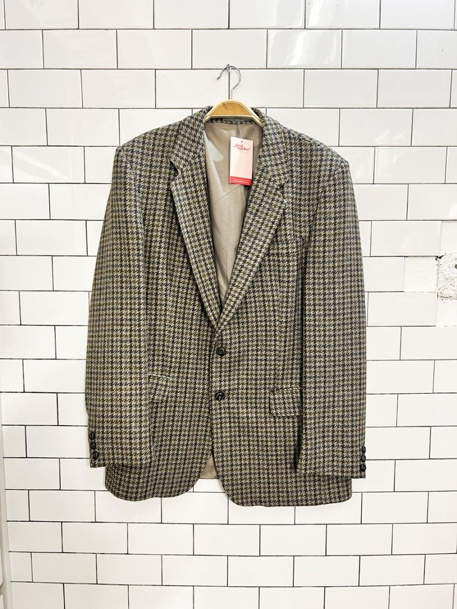 vintage wool blend tweed blazer - good market thrift store