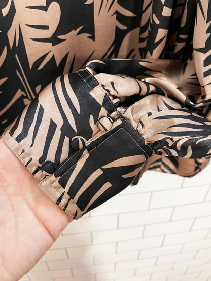 vintage 80s saint - jacques paris satin balloon sleeve blouse - good market thrift store