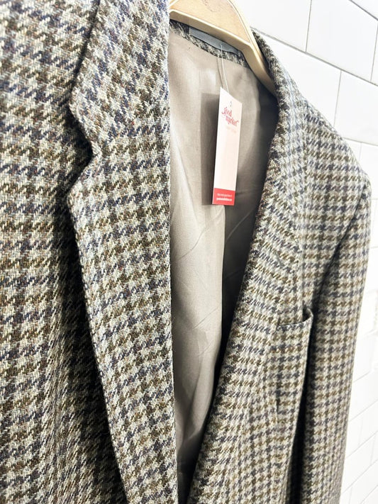 vintage wool blend tweed blazer - good market thrift store