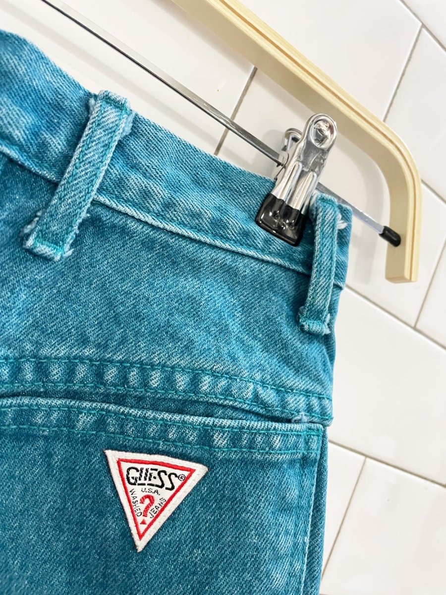 vintage 90s guess denim mini skirt | made in USA - good market thrift store