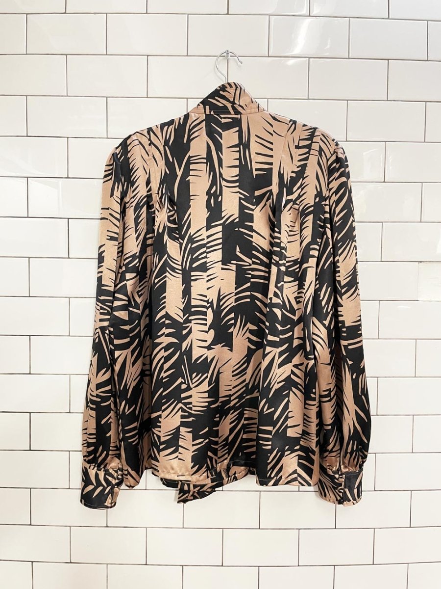 vintage 80s saint - jacques paris satin balloon sleeve blouse - good market thrift store