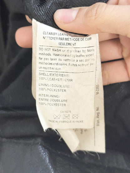 vintage 00s R&R leather full button jacket | quilted lining