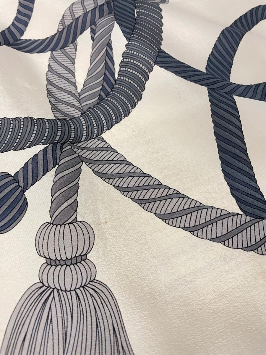 vintage aquascutum london silk tassel scarf w hand rolled edge - good market thrift store