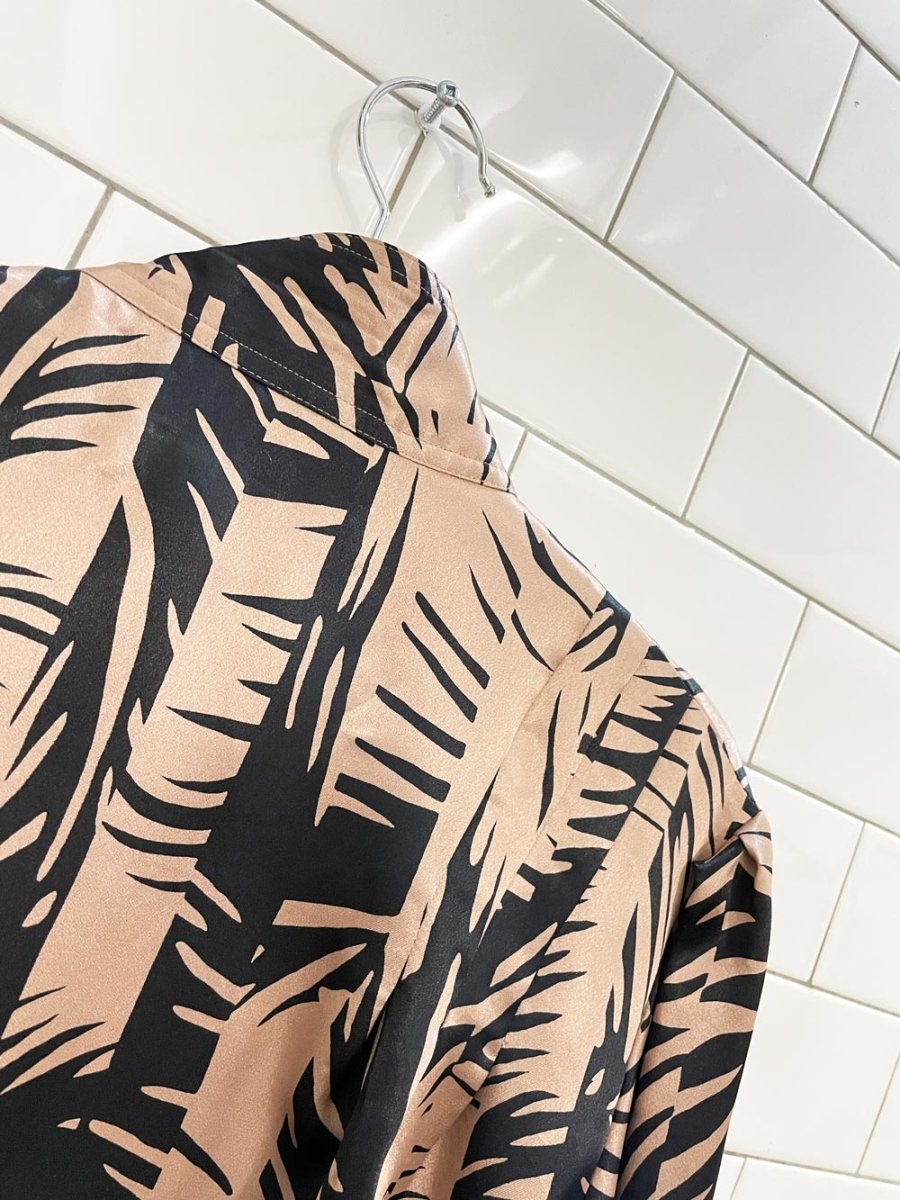 vintage 80s saint - jacques paris satin balloon sleeve blouse - good market thrift store