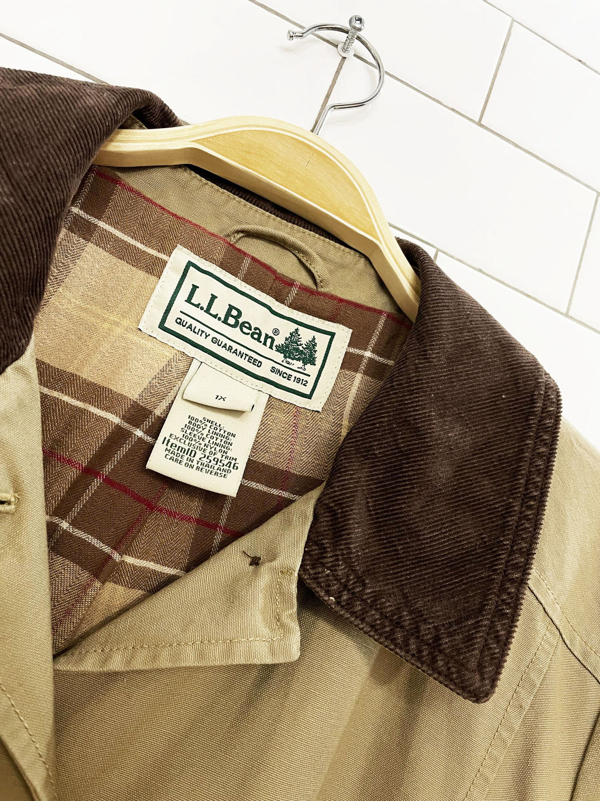 ll bean corduroy collar chore coat field jacket