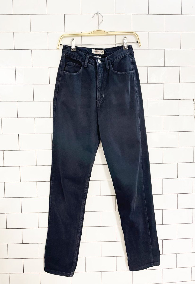 vintage 90s guess high rise straight jeans | made in USA - good market thrift store