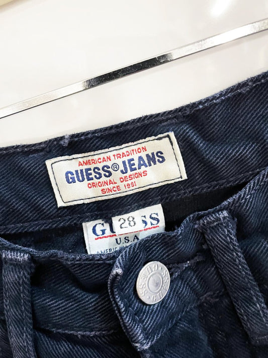 vintage 90s guess high rise straight jeans | made in USA - good market thrift store